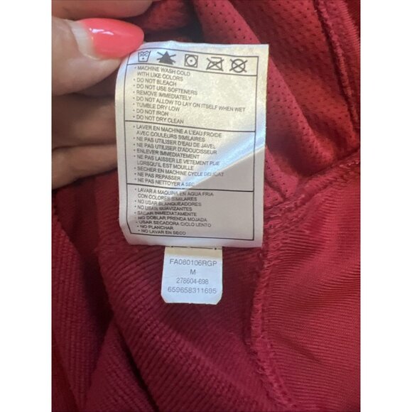 Nike Team Oklahoma Sooners Fit Dry Full Zip Maroon Fleece Zip Jacket Size M - Picture 10 of 14
